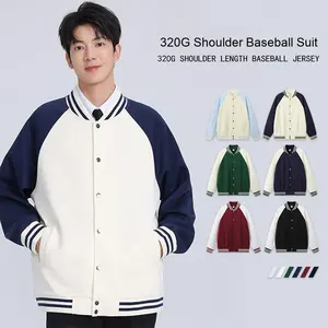 خريف وشتاء نمط أمريكي-جي جاكيت بيسبول للرجال كاجوال فضفاض بألوان جديدة جاكيت مكعبات ألوان للبيع بالجملة - Product Image 2