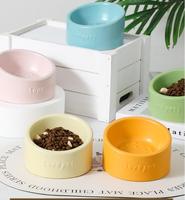 Bol en céramique pour chat, bol pour chien à pieds hauts en diagonale, protection de la colonne cervicale, distributeur de nourriture pour animaux de compagnie