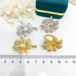 อุปกรณ์ทำเครื่องประดับเงินแท้ S925 สำหรับติดไข่มุก ตัวเรือนเปล่าสำหรับใส่คอนซีลเลอร์ จี้ ต่างหู เครื่องประดับแฟชั่น 9285 - Product Image 3