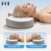 Almohadas de Cama Contour de Espuma Viscoelástica para Dormir de Lado, Boca Arriba o Boca Abajo, Almohada Cervical Ergonómica Ajustable, Suave para Dormir