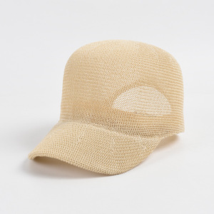 หมวกเบสบอลผ้าเดนิมระบายอากาศได้ดีลายต้นกกสไตล์ใหม่ฤดูใบไม้ผลิฤดูร้อนกลางแจ้งสีทึบปรับม่านบังแดดป้องกันแสงแดดได้ - Product Image 5