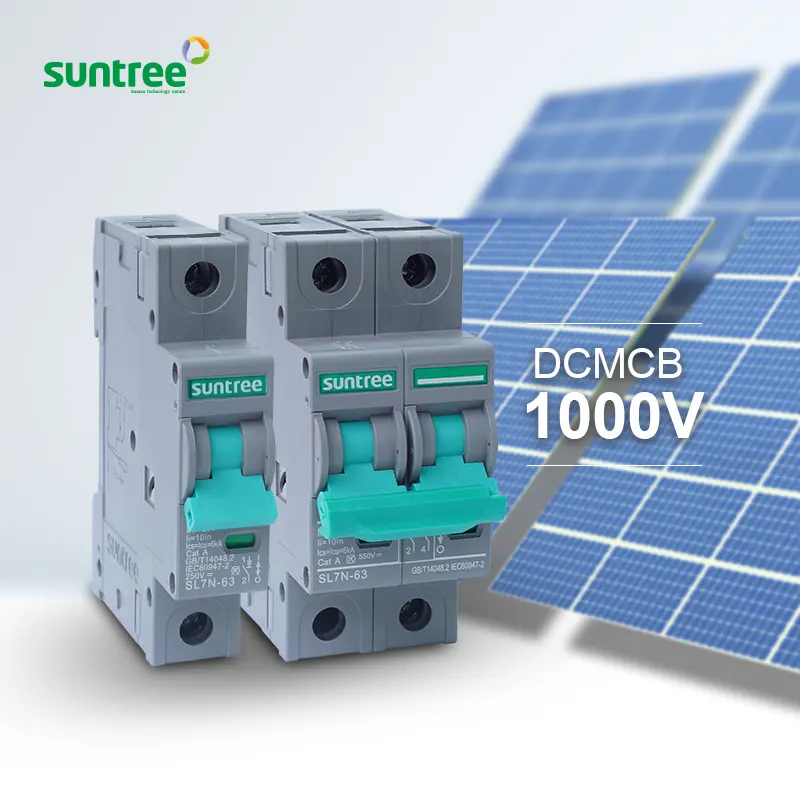 Suntree 2 poles mini 1000v solar mcb 50, ampelétrico dc disjuntor 50a, venda imperdível