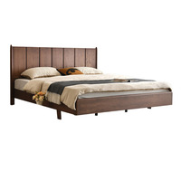 Lit de rangement en bois massif de chêne chinois de qualité supérieure, taille Queen/California King, hauteur réglable, durable, écologique, design moderne