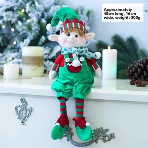 Poupée elfe de Noël la plus vendue avec tissu rouge et vert à longues jambes pour les décorations pour hommes et femmes remplies de coton PP - Product Image 6