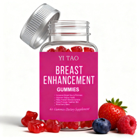 Gummies d'amélioration mammaire OEM/ODM nouvellement lancées, extraits naturels de plantes pour raffermir, lifter et favoriser la croissance musculaire - Complément beauté