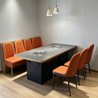 Table de barbecue commerciale Jilu, robuste et autonettoyante, avec échappement inférieur, idéale pour les commerces alimentaires