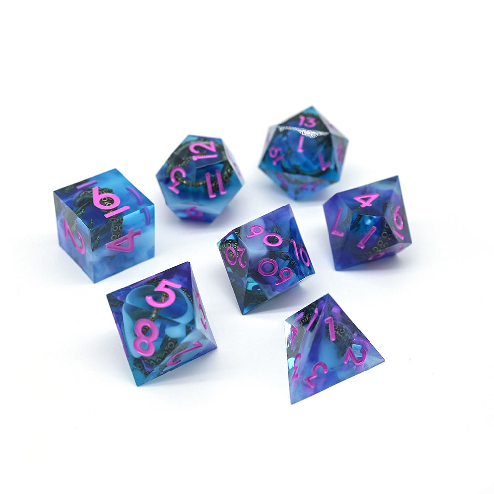 Cthulhu tentacles - pink text on blue