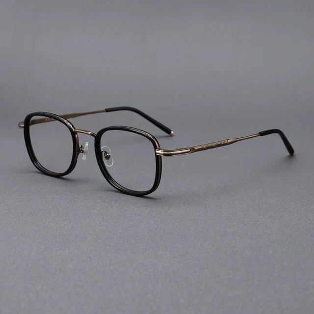 Unique Round Frame Polygon Handmade Eyewear Fashion Designer Prescription Anti Blue Light Lens Optical Spectacle