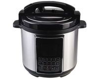 Cuisinière à pression multifonctionnelle électrique en acier inoxydable 1L, écran LED, cuve intérieure antiadhésive, protection contre la surchauffe, garantie de 3 ans