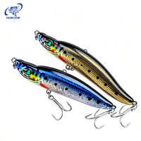 Alfa Sert Batar Tip Kalem Şekilli Yem Yapay Swimbait 3D Simülasyon Gözlü Üçlü İğneli Uzun Atışlı