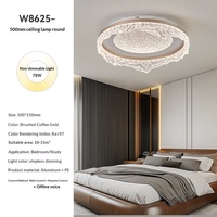 Plafonnier LED de luxe moderne / Lampe en acrylique effet craquelé, super lumineux 6000K, pour hall et chambre principale, télécommande