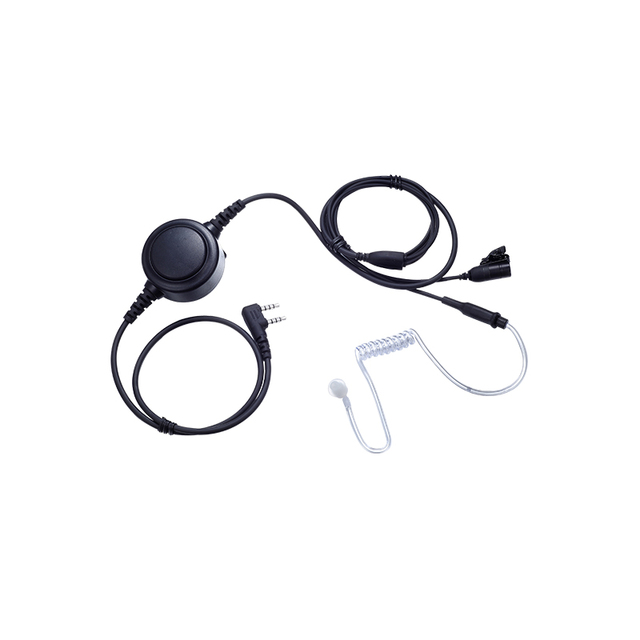 Ken Wood Big Round PTT Clear Tube Headset 1 Wire Acoustic Surveill-ance Earpiece EM-440250 with 3.5mm Interface