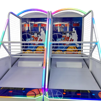 Machine de tir au basket-ball d'arcade commerciale à monnayeur, pliable pour intérieur