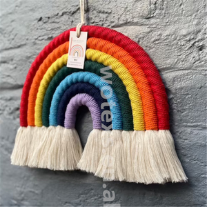 PH972 prezzo di fabbrica Boho Decor baby <span class=keywords><strong>mobile</strong></span> Macrame Nursery Decoration regalo di compleanno appeso a parete colorato - Product Image 4