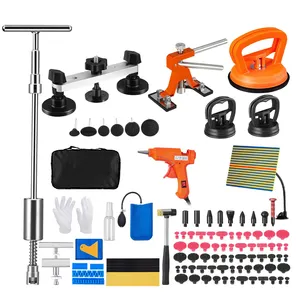 117PCS Dent Removal Paintless Car Dent Repair Kit With Golden Lifter Bridge Suction Cup Dent Puller For Auto Body