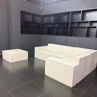 Ensemble de canapés modernes en rouleaux compressés, canapé en velours côtelé moderne en forme de bloc de tofu, canapé modulaire en éponge pleine compression