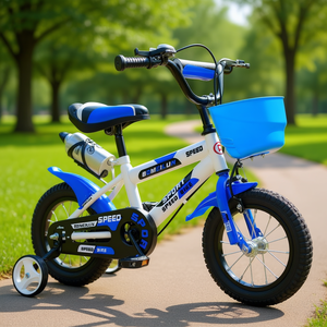 Bicicletta per bambini BOMEILUN da 12 pollici con rotelle e cestino per bambini dai 3 ai 6 anni, per uso esterno - Product Image 2