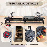 Nouveauté : Machine de Pilates Reformer réglable en aluminium M3K avec une capacité de 200 kg pour studio de Pilates et salle de fitness