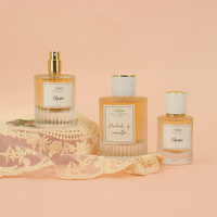 Flacon de parfum vide en verre givré de luxe, rond, transparent, épais, avec logo personnalisé, 30 ml, 50 ml, 100 ml, avec boîte