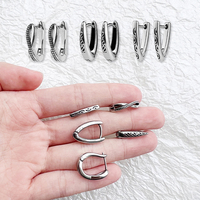 Vente en Gros de Boucles d'Oreilles Créoles en Acier Inoxydable 316L Bijoux de Piercing à la Mode Boucles d'Oreilles Rondes pour Hommes