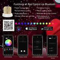 Kit d'éclairage à fibres optiques scintillantes à double couleur RGB 20W avec commande par application pour le plafond de voiture