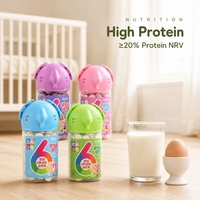 Yaourt lyophilisé pour bébé avec morceaux de fruits, 6 probiotiques actifs, sûr à avaler, format voyage, boîte de 14g