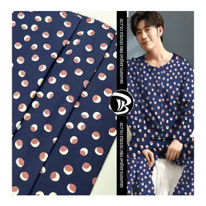 Yibo Dệt Dty 2 Bên Bàn Chải In Đan Hoa Vải Cho Ăn Mặc Tela Dbp Đan Polyester Dty Căng Vải Cho Pajama