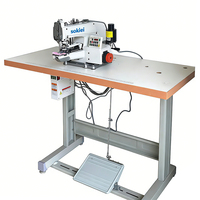 Nouvelle machine à coudre industrielle à une aiguille avec coupe-fil, moteur à engrenages, programmable haute vitesse pour la pose de boutons