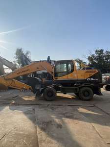 Excavatrice sur pneus Hyundai 210W-9T d'occasion, 90% neuve, haute qualité, bon prix, avec moteur Cummins, Hyundai 210W-9T à vendre - Product Image 3