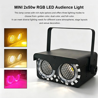 Projecteur de scène 100W RGB+COB doré DMX512 à activation sonore pour effets de fond, idéal pour fêtes, bars, DJ, discothèques et mariages