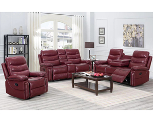 Sofá Reclinable Eléctrico de Diseño Moderno, Conjunto de Sofás Reclinables Seccionales de Cuero Sintético para el Hogar, Hotel, Sala de Estar, Muebles, Sofá - Product Image 6