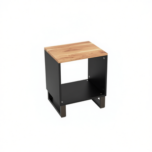 Natural Wood And Black Coffee <b>Table</b> Modern Design With Storage Living Room Furniture - Product Image 1