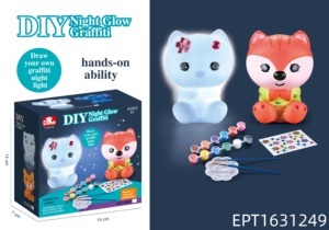 EPT Creatieve <span class=keywords><strong>DIY</strong></span> Graffiti Vinyl Nachtlamp Kit Schilderset met Lichtknop Batterij Inbegrepen Educatief Creatief Speelgoed - Product Image 6