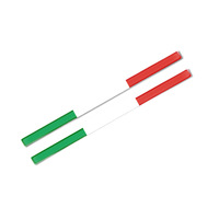 Lot de 9 autocollants décoratifs 3D en PET, drapeau italien tricolore, 150x0mm, pour moto, fabriqué en Chine