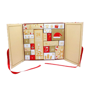 Siheny 2026 tùy biến đôi-cửa hộp mù giáng sinh kỳ nghỉ lịch có thể tái chế kraft giấy từ đóng cửa có thể gập lại - Product Image 2