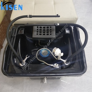 Cabezal de Ducha en Cascada Kisen Special con Circulación de Agua, Arco Negro Ajustable, Lavabo para Spa con Tanque - Product Image 4