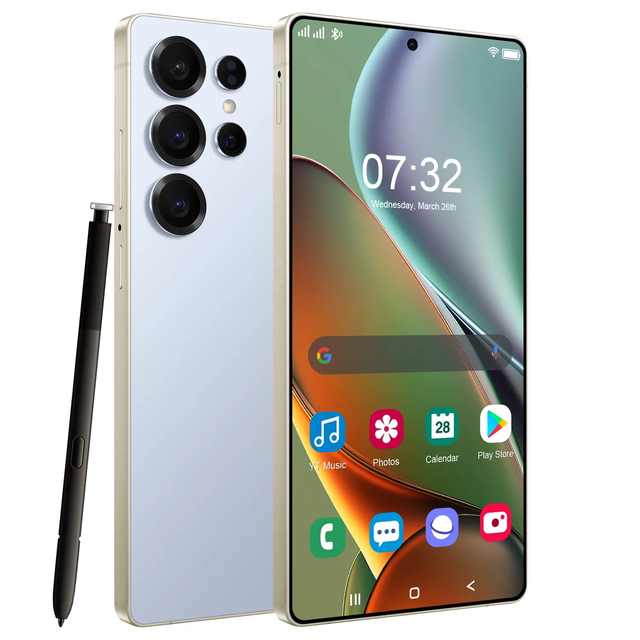 Global Version S25 Ultra Android 15 Smartphone 5G 7.3-Inch 48MP 16GB+1TB with Deca Core CPU LTE Cellular and Built-in Pen