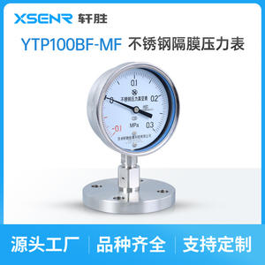 Manómetro de vacío de diafragma Suzhou XuanSheng YTP100BF-MF de 100 mm de acero inoxidable -0.1 a 0.3 MPa - Product Image 3
