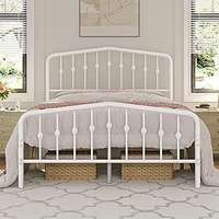 Cadre de lit en métal King Size, en acier inoxydable, lit en tôle, lit simple pour chambre à coucher ou mobilier de chambre à coucher en plein air