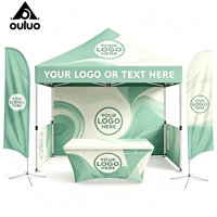 Tente de réception publicitaire carrée 3x3m en acier 300D, robuste, imperméable, certifiée CE, avec logo imprimé sur mesure pour salons professionnels en extérieur