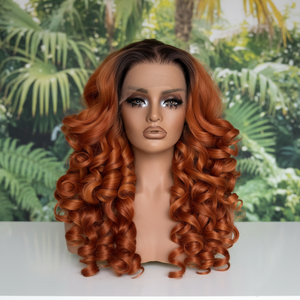 <span class=keywords><strong>Parrucche</strong></span> Afro Ricci Latisha Hot Selling, Biondo Acqua Profondo, Senza Colla, Onde e <span class=keywords><strong>Parrucche</strong></span> Sintetiche HD Lace Frontal per Donne Nere - Product Image 3