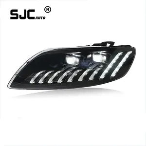 SJC Car Lights for Audi Q7 LED Headlight 2006-2015 Projector Lens Front Head Lamp Dynamic Signal Animation Automotive Access