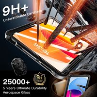 Nouveau 360 °   Étui antichoc avec support métallique rotatif et verre trempé frontal pour tablette Samsung Galaxy Tab A9+ A9 Plus 11 pouces