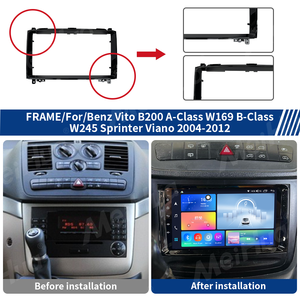 Marco de Radio Estéreo para Coche Android Meihua para <span class=keywords><strong>Mercedes</strong></span> Benz <span class=keywords><strong>A150</strong></span> B160 W169 W245 Viano Sprinter W906 con Arnés de Cableado - Product Image 2