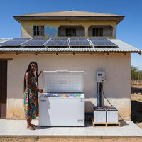 Congélateur solaire durable 408L 458L avec panneau solaire et batterie solaire, efficace pour une utilisation hors réseau, ventes chaudes en Afrique