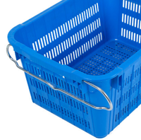 Paniers à provisions pliables empilables caisses de rangement pliables en plastique avec poignées