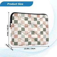 Nouveautés : Housse d'ordinateur portable matelassée à carreaux de 13 pouces, étui de protection rembourré pour MacBook