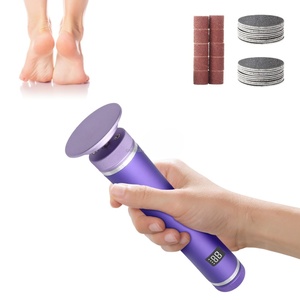 Lime à pieds électrique rechargeable en alliage d'aluminium 2000 mAh, 1200 tr/min, réutilisable, en acier inoxydable, pour éliminer les callosités - Product Image 1