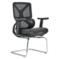 Chaise de bureau moderne entièrement en maille, ergonomique et luxueuse, avec accoudoirs réglables, soutien lombaire et design pliable pour usage en atelier
