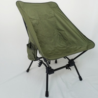 Chaise pliante robuste en aluminium surdimensionnée, chaise de camping portable en polyester 600D, résistante, pour la pêche en plein air, la plage, les voyages